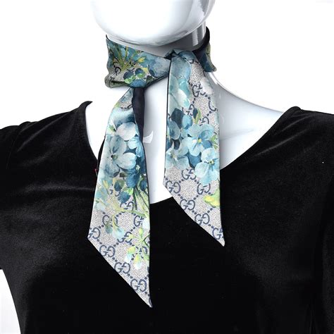 gucci scarf wool scarf gg dark blue jacquard floral blooms|Gucci scarf cost.